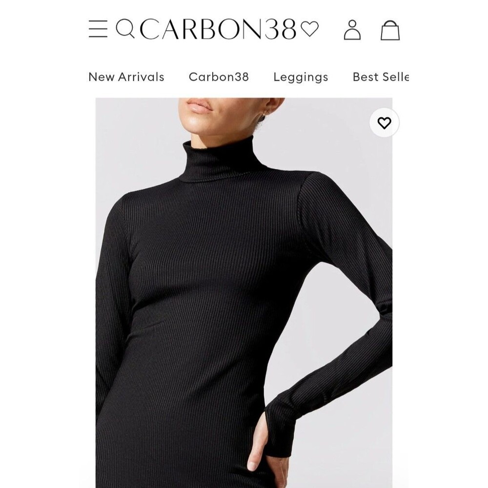 CARBON38 Ribbed Long Sleeve turtleneck long sleeve top XS